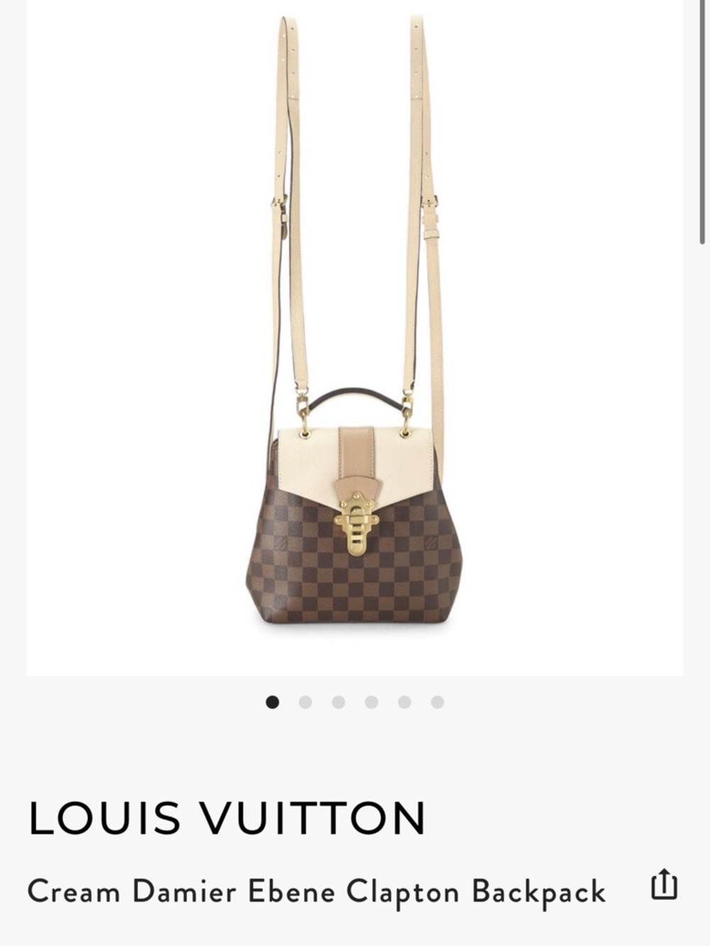 Louis Vuitton Brown and Crème Clapton Bag - Picture 2 of 14